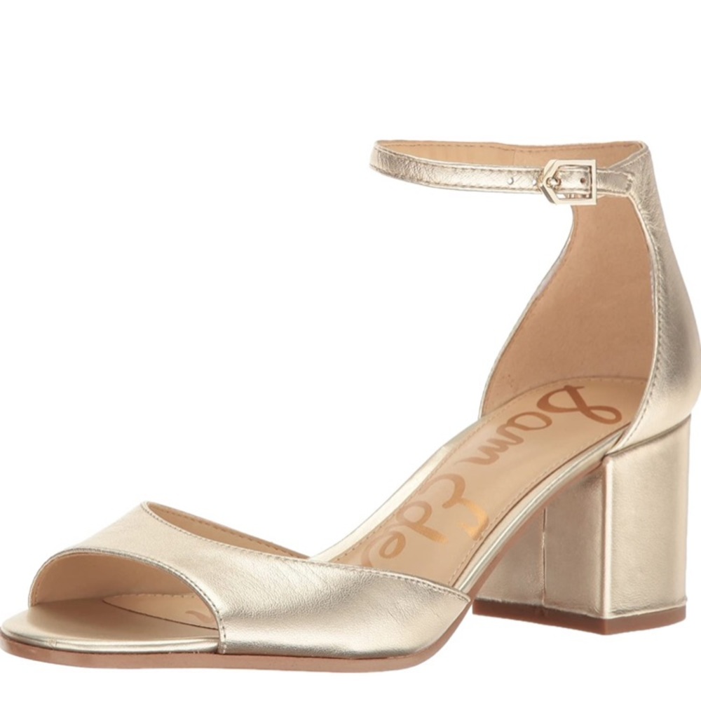Sam Edelman Susie Heeled Sandal Gold Metallic 8